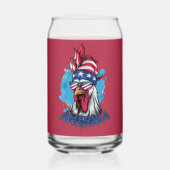 Patriotisches Hühnchen in den USA Bandana und Shad Dosenglas (Vorderseite)