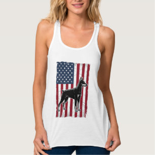 Patriotisches Hund Flagge Vintage Vektor Shirt Des