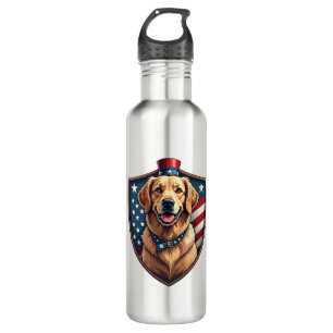 Patriotisches Hund Papa Golden Retriever Gravur Sh Edelstahlflasche