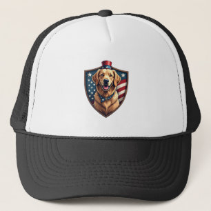 Patriotisches Hund Papa Golden Retriever Gravur Sh Truckerkappe