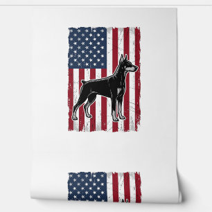 Patriotisches Hunde-Flagge Vintage-Vector-Shirt-De Tapete