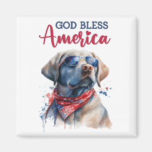 Patriotisches Hunde-Labor Magnet