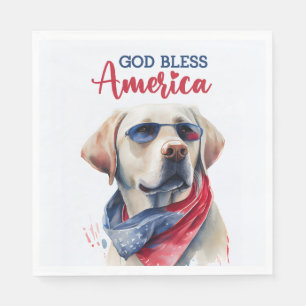 Patriotisches Hunde-Labor Serviette