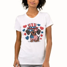 Patriotisches Hunde-Liebhaber-USA-Shirt