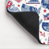 Patriotisches Ikonenmuster - Freiheitsstatue, Flag Mousepad (Ecke)