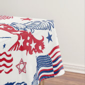 Patriotisches Ikonenmuster - Freiheitsstatue, Flag Tischdecke (Beispiel)