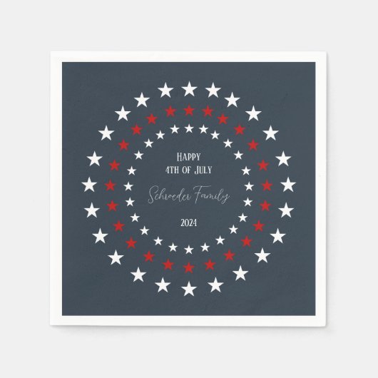 Patriotisches individuell anpassbares Papier Serviette (Vorderseite)