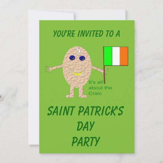 Patriotisches Irish Egg Party benutzerdefinierbar Einladung (Vorderseite)