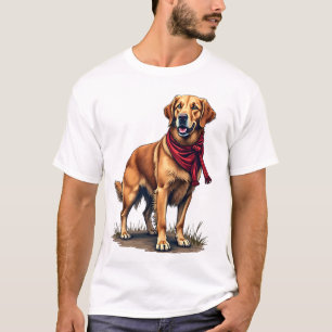 Patriotisches Jagd Golden Retriever Vintage T-Shir T-Shirt