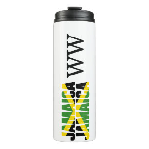 Patriotisches JAMAICA-Flagge-Monogramm Thermosbecher