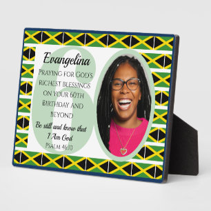 Patriotisches JAMAICA-Flaggen-Foto 60. Geburtstag Fotoplatte