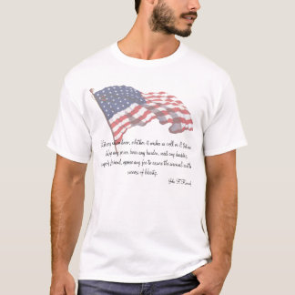 Patriotisches John F. Kennedy Zitat KRW T-Shirt