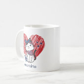 Patriotisches Katzenmonogramm Kaffeetasse (Vorderseite Links)