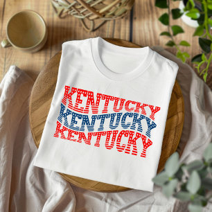 Patriotisches Kentucky-Rot-Blau-Boho-T-Shirt T-Shirt