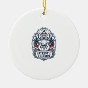 Patriotisches Kirchenlager-Vektorgrafik-T-Shirt Keramik Ornament
