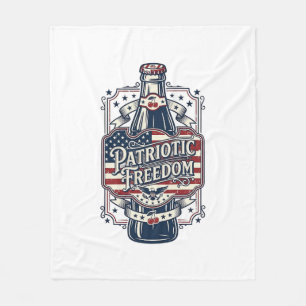 Patriotisches Kirsch-Soda Retro-Vector-Grafik-T-Sh Fleecedecke