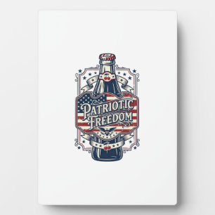 Patriotisches Kirsch-Soda Retro-Vector-Grafik-T-Sh Fotoplatte