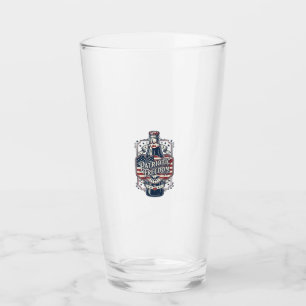 Patriotisches Kirsch-Soda Retro-Vector-Grafik-T-Sh Glas
