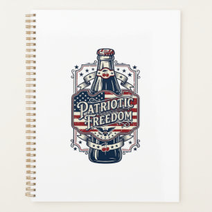 Patriotisches Kirsch-Soda Retro-Vector-Grafik-T-Sh Planer