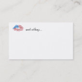 Patriotisches Kissy stellen gegenüber Visitenkarte (Rückseite)