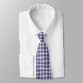Patriotisches Klassisches Navy Blau Gingham Karo Krawatte