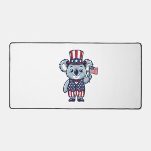 Patriotisches Koala-Vektor-Vintage-Shirt-Design_1 Schreibtischunterlage