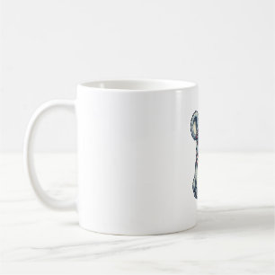 Patriotisches Koala-Vintage-Stickerei-Shirt-Design Kaffeetasse