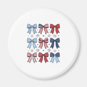 Patriotisches Koketten-Schleifen Vintage-Vektordes Magnet
