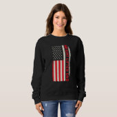 Patriotisches Krafttraining Workout Bodybuilder Ge Sweatshirt (Vorne ganz)
