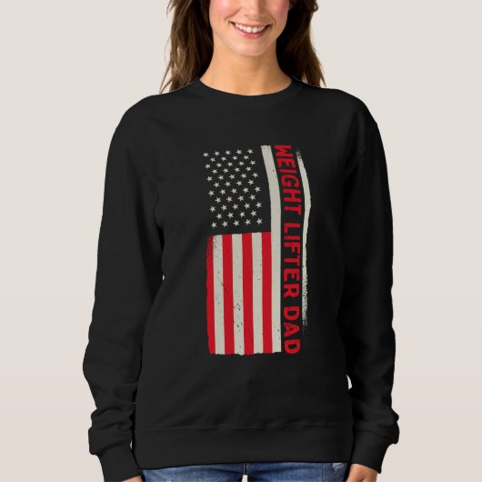 Patriotisches Krafttraining Workout Bodybuilder Ge Sweatshirt (Vorderseite)