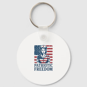 Patriotisches Krankenpfleger-Vektorgrafik-T-Shirt Schlüsselanhänger