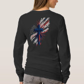 "Patriotisches Kreuz - Symbol des Glaubens und der T-Shirt (Rückseite)
