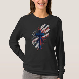 "Patriotisches Kreuz - Symbol des Glaubens und der T-Shirt