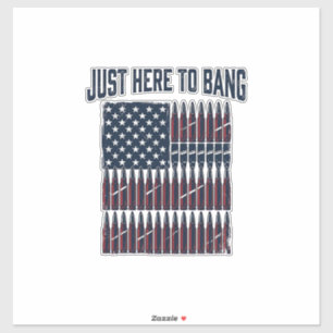Patriotisches Kugel-Flagge Lustiges Vintage-Grafik Aufkleber