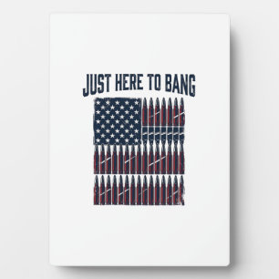 Patriotisches Kugel-Flagge Lustiges Vintage Grafik Fotoplatte