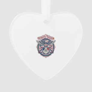 Patriotisches Küsten-Preppy-Vektorgrafik-T-Shirt Ornament