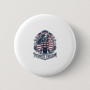 Patriotisches Labrador Retriever Vektorgrafik T-Sh Button