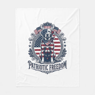 Patriotisches Labrador Retriever Vektorgrafik T-Sh Fleecedecke