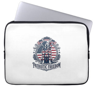 Patriotisches Labrador Retriever Vektorgrafik T-Sh Laptopschutzhülle