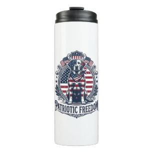 Patriotisches Labrador Retriever Vektorgrafik T-Sh Thermosbecher