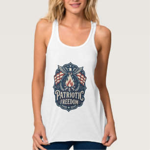 Patriotisches Lagerfeuer Nacht Vektor Grafik T-Shi Tank Top