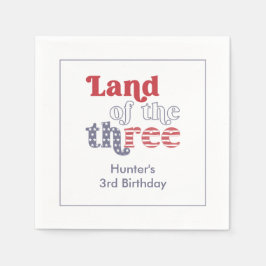 Patriotisches Land des 3. Geburtstags-Party Serviette