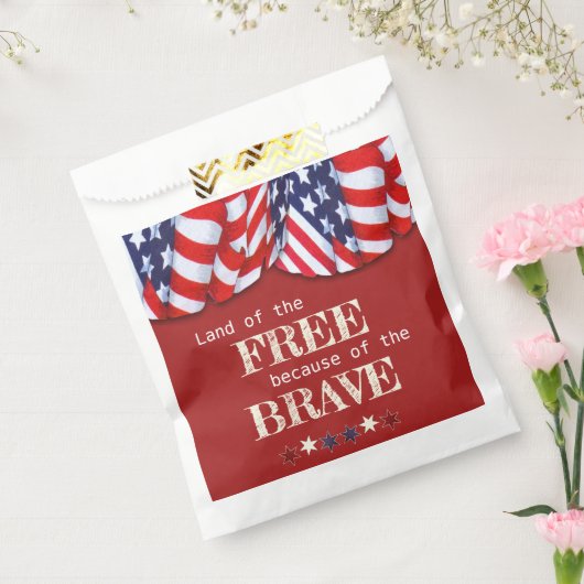 Patriotisches Land des Freien Roten Weißen Blauen Geschenktütchen (Versiegelt)