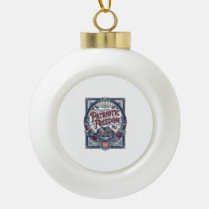 Patriotisches Landhausgarten-Vektorgrafik-T-Shirt Keramik Kugel-Ornament