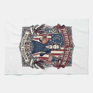 Patriotisches Lehrer Vektorgrafik T-Shirt_1 Geschirrtuch