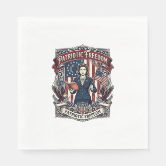 Patriotisches Lehrer Vektorgrafik T-Shirt_1 Serviette