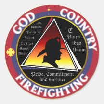 Patriotisches Logo des "Country Firefight Circle"