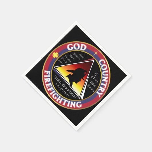 Patriotisches Logo des "Country Firefight Circle" Serviette (Ecke)