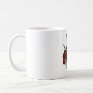 Patriotisches Longhorn-Rind und rotes Scheune-Vekt Kaffeetasse
