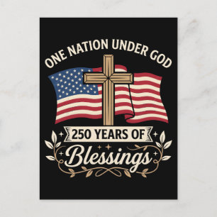 Patriotisches Mädchen liebt Jesus und auch Amerika Feiertagspostkarte